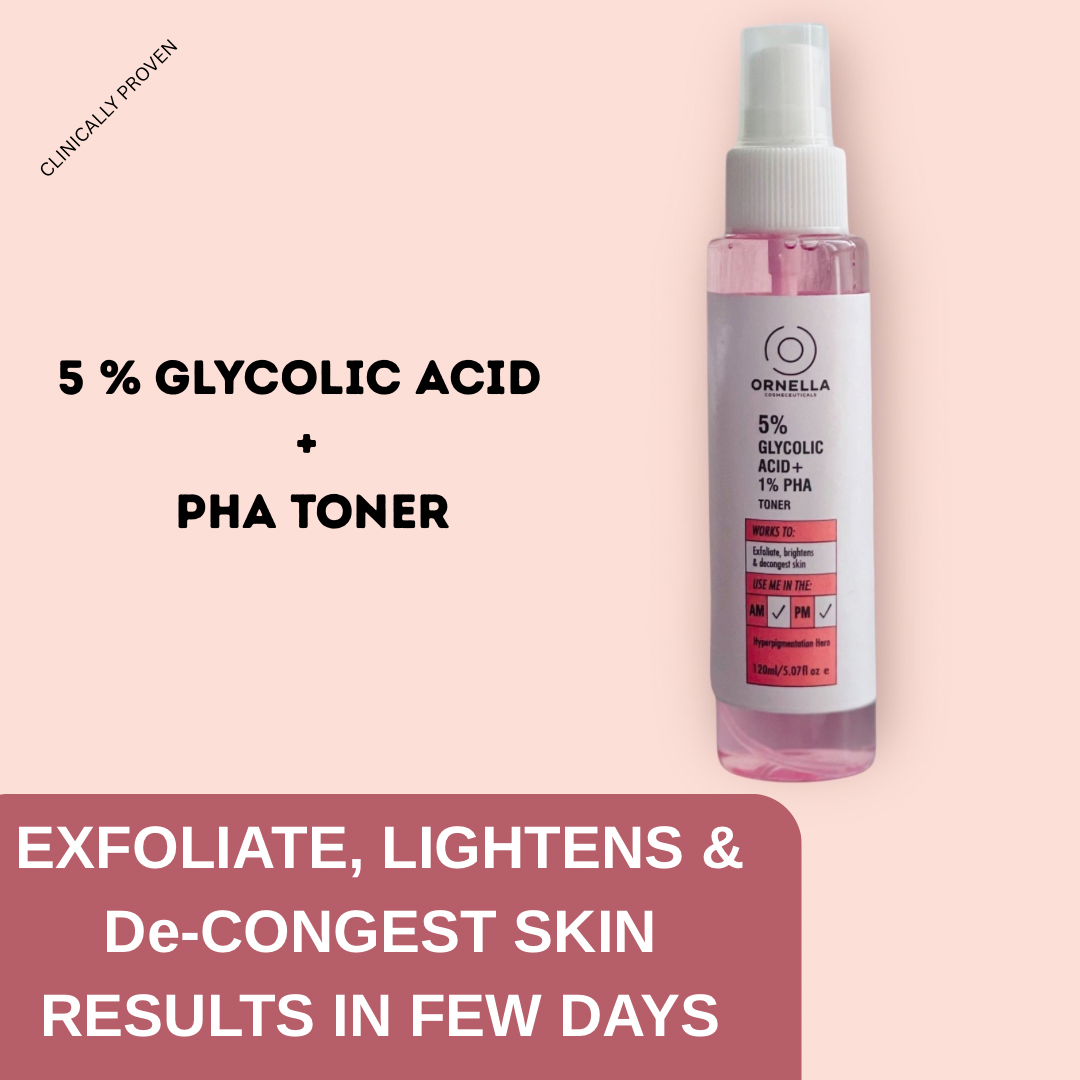 5 % GLYCOLIC ACID + PHA EXFOLIATING TONER (120 ml)