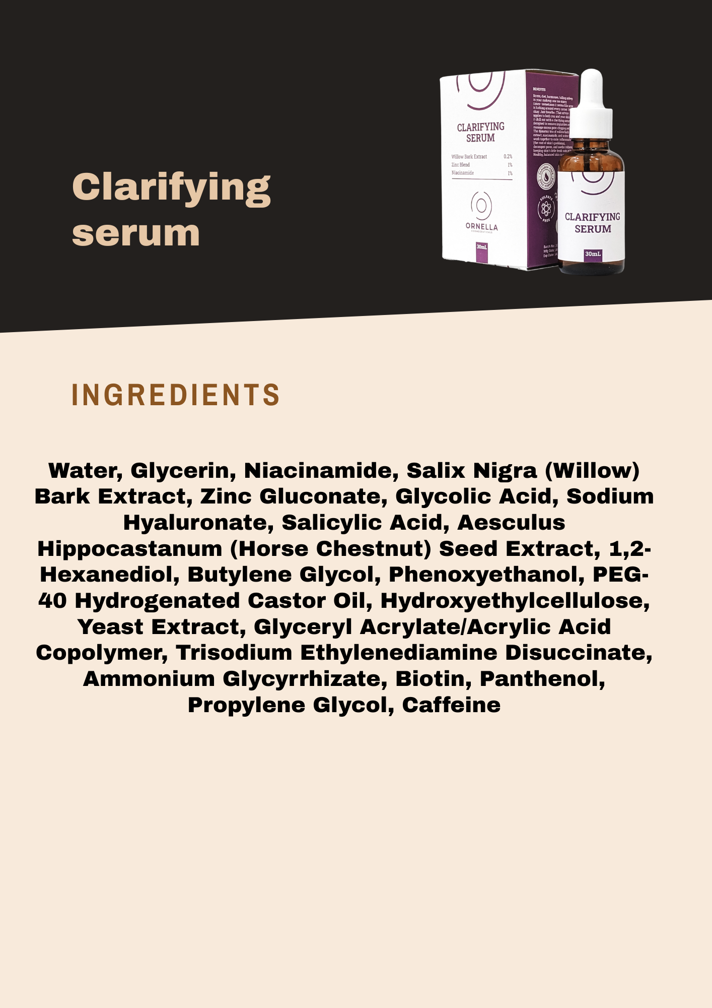CLARIFYING ACNE SERUM (Treats All Kinds Of Acne And Marks)