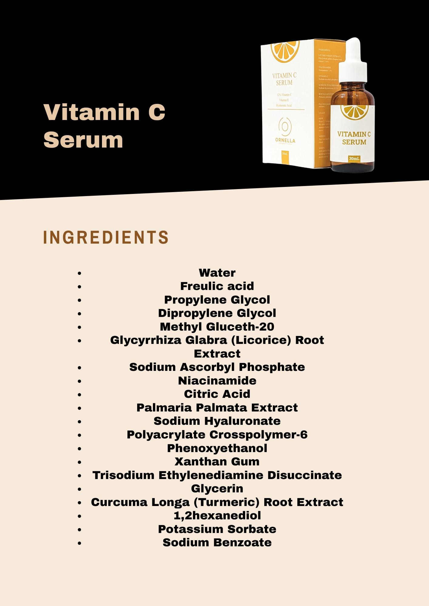 12% (VITAMIN C + VITAMIN E) BRIGHTENING SERUM